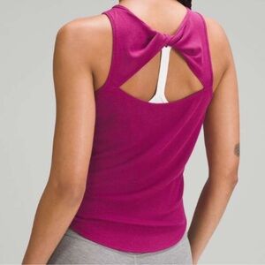 lululemon ribbed modal silk twist back yoga tank